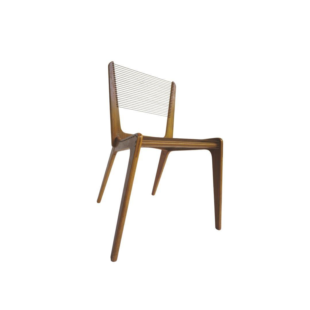 Mid-20th Century Jaques Guillon Cord Chair For Sale