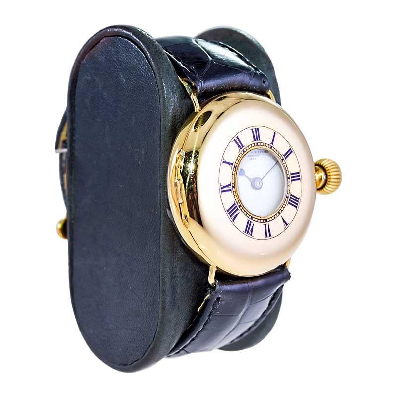 Jaques & Marcus Rose Gold Military Style Manual Watch, circa 1893 For Sale 10