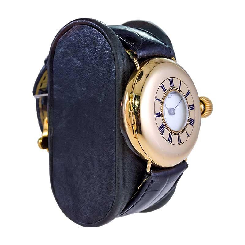 Jaques & Marcus Rose Gold Military Style Manual Watch, circa 1893 For Sale 11