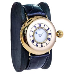Jaques & Marcus Rose Gold Military Style Manual Watch, circa 1893
