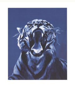 2009 Jaques Monroy 'Tigre No. 5 (Detail)' Contemporary Blue France Offset Lithog