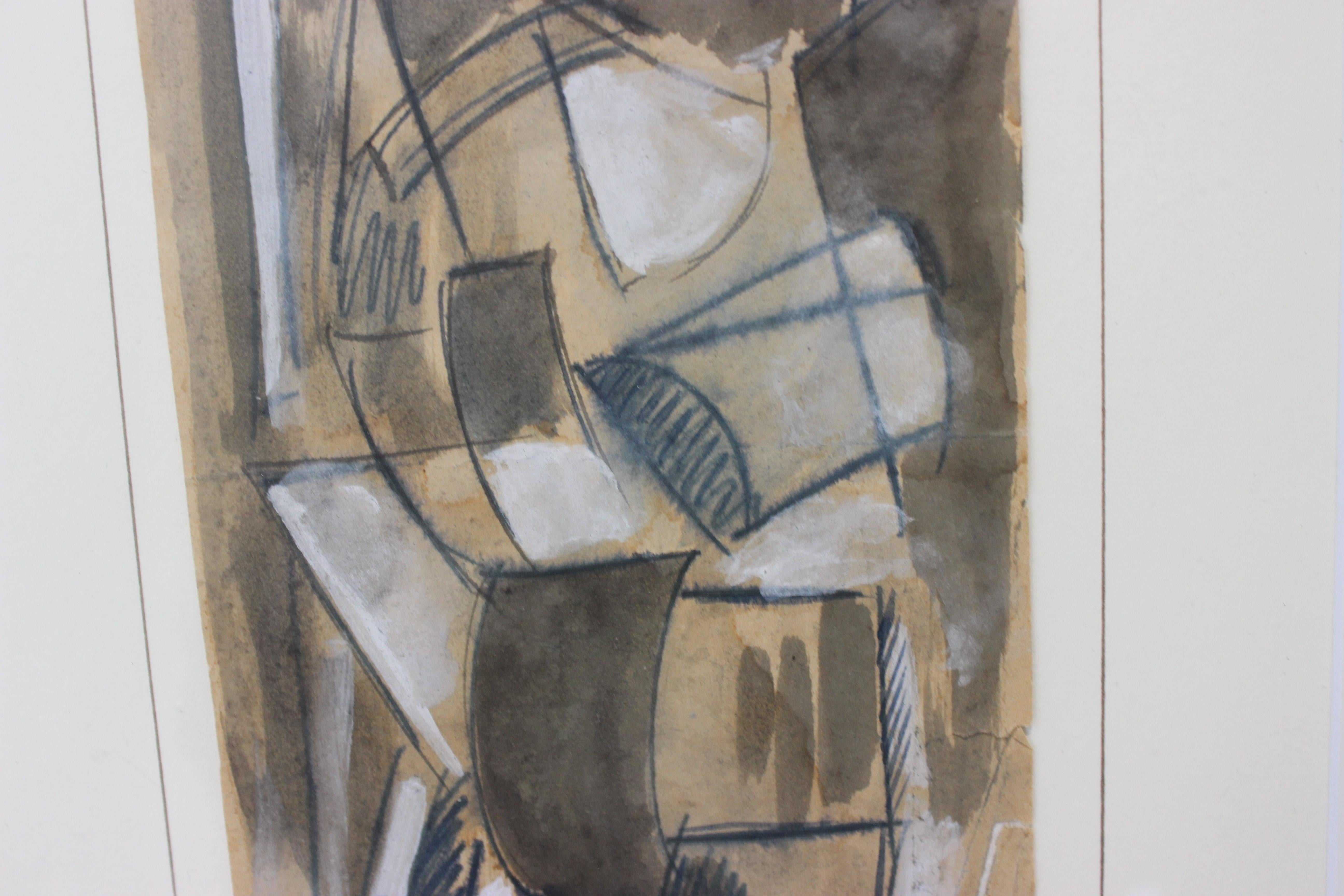 Brushed Jaques Villon Cubist Painting For Sale