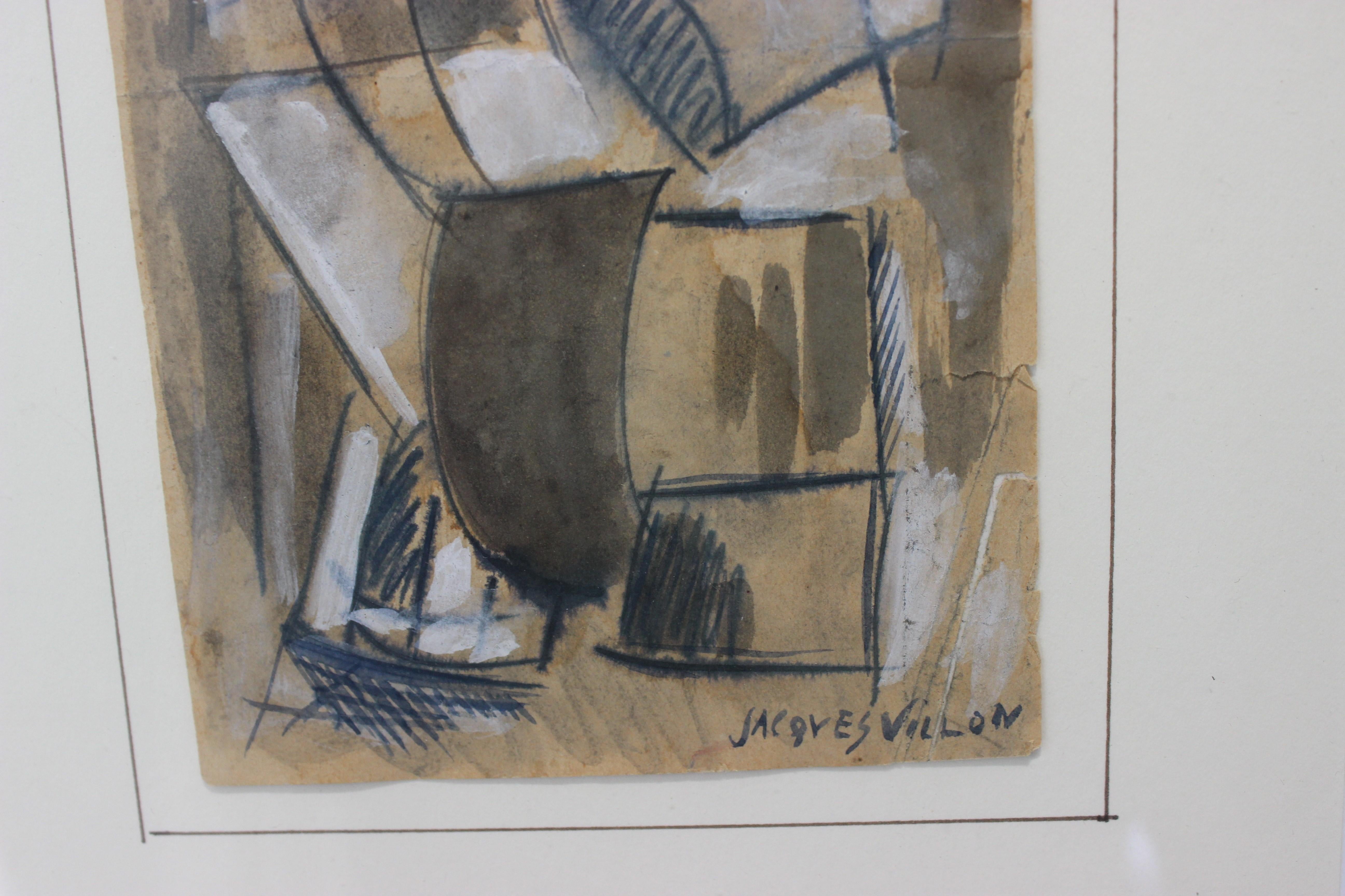 Jaques Villon Cubist Painting In Good Condition For Sale In West Palm Beach, FL