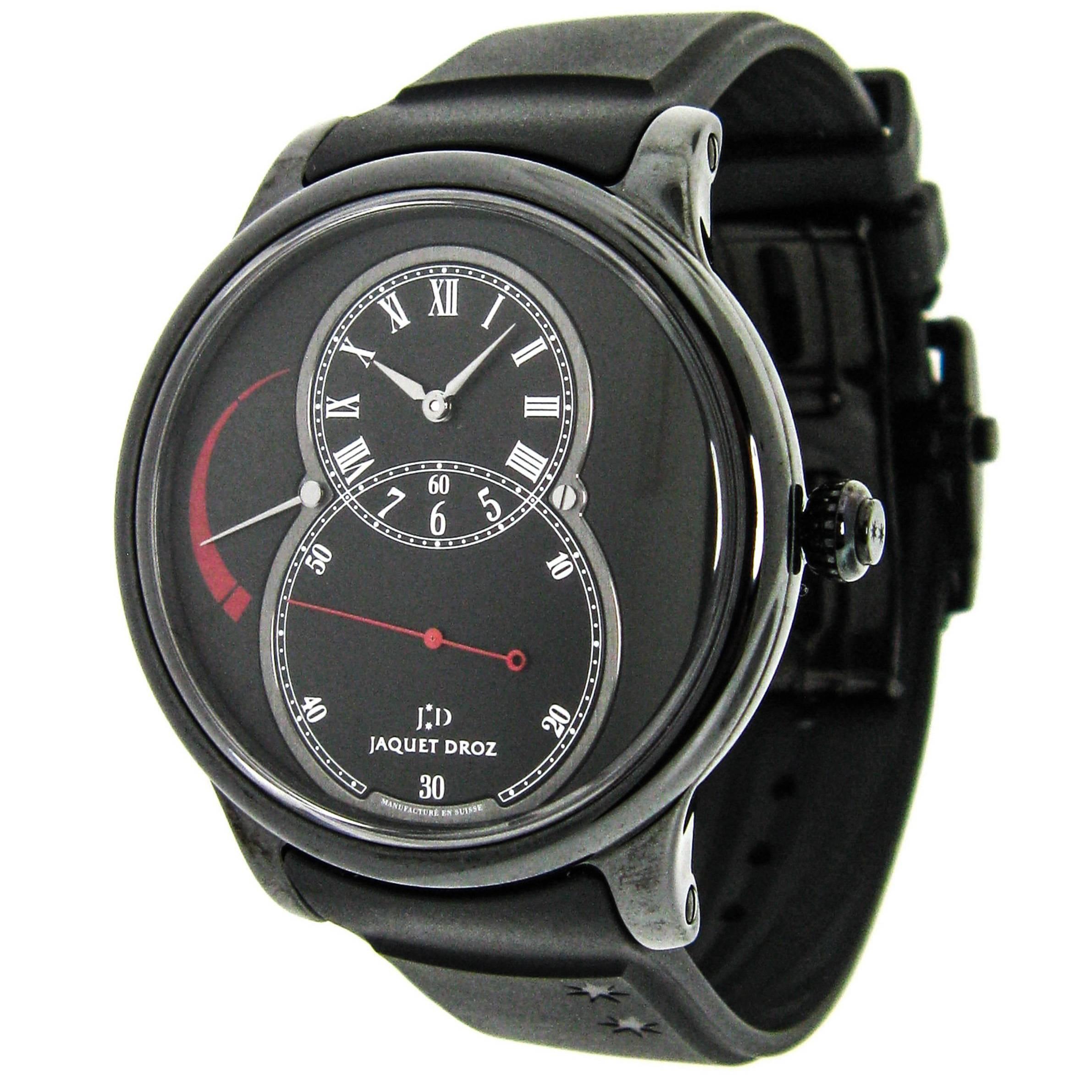 Jaquet Droz Black Ceramic Grande Seconde Self-Winding Wristwatch