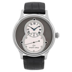Vintage Jaquet-Droz Grande Seconde 18k White Gold Gray Dial Men Watch J003034203