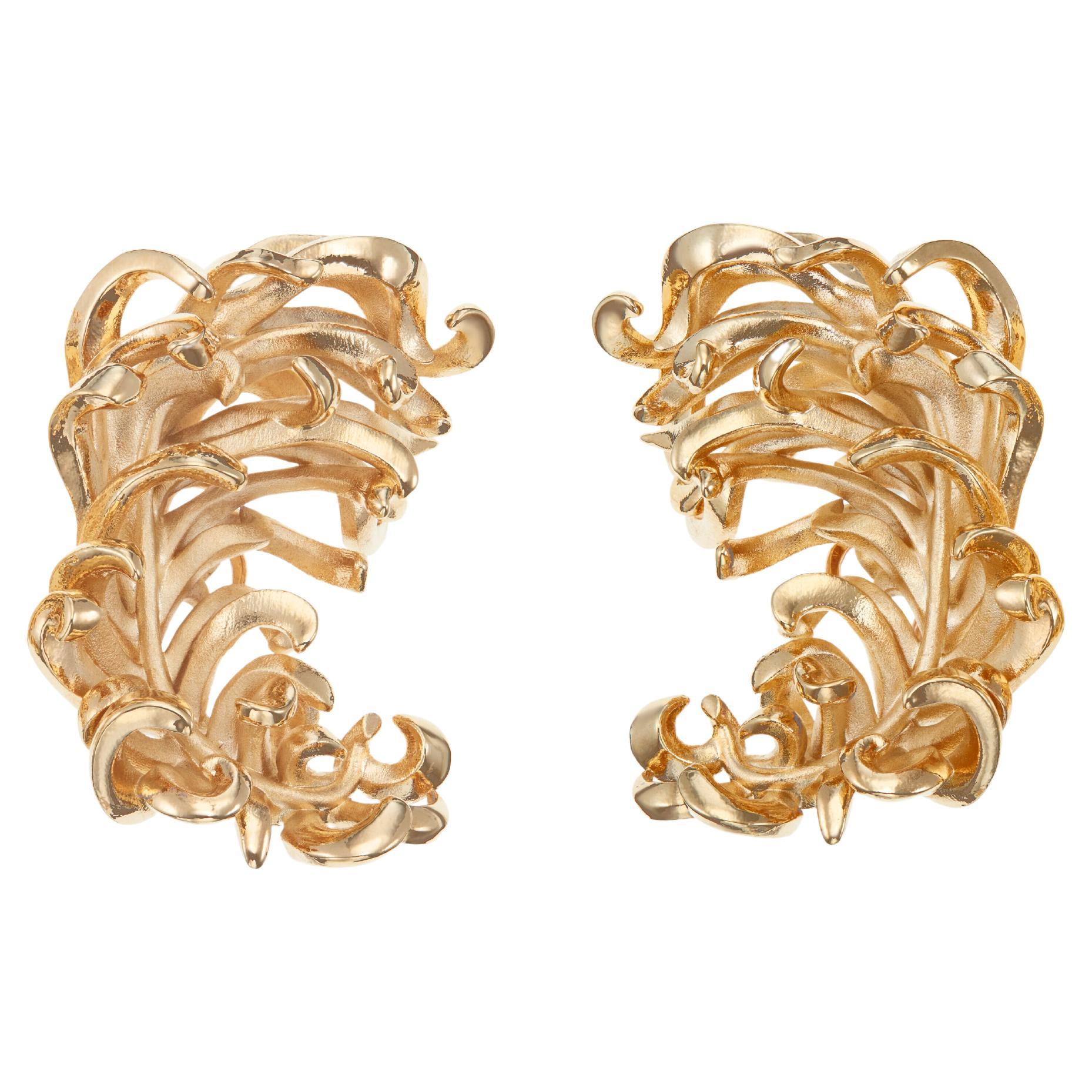 Non Piercing Earrings Anti Tarnish Gift For Mom Gold Jewelry Sieraden Oorbellen Clipoorbellen Gold Sun Clip On Earrings Vintage Style Sunburst Earrings Her WATERPROOF 