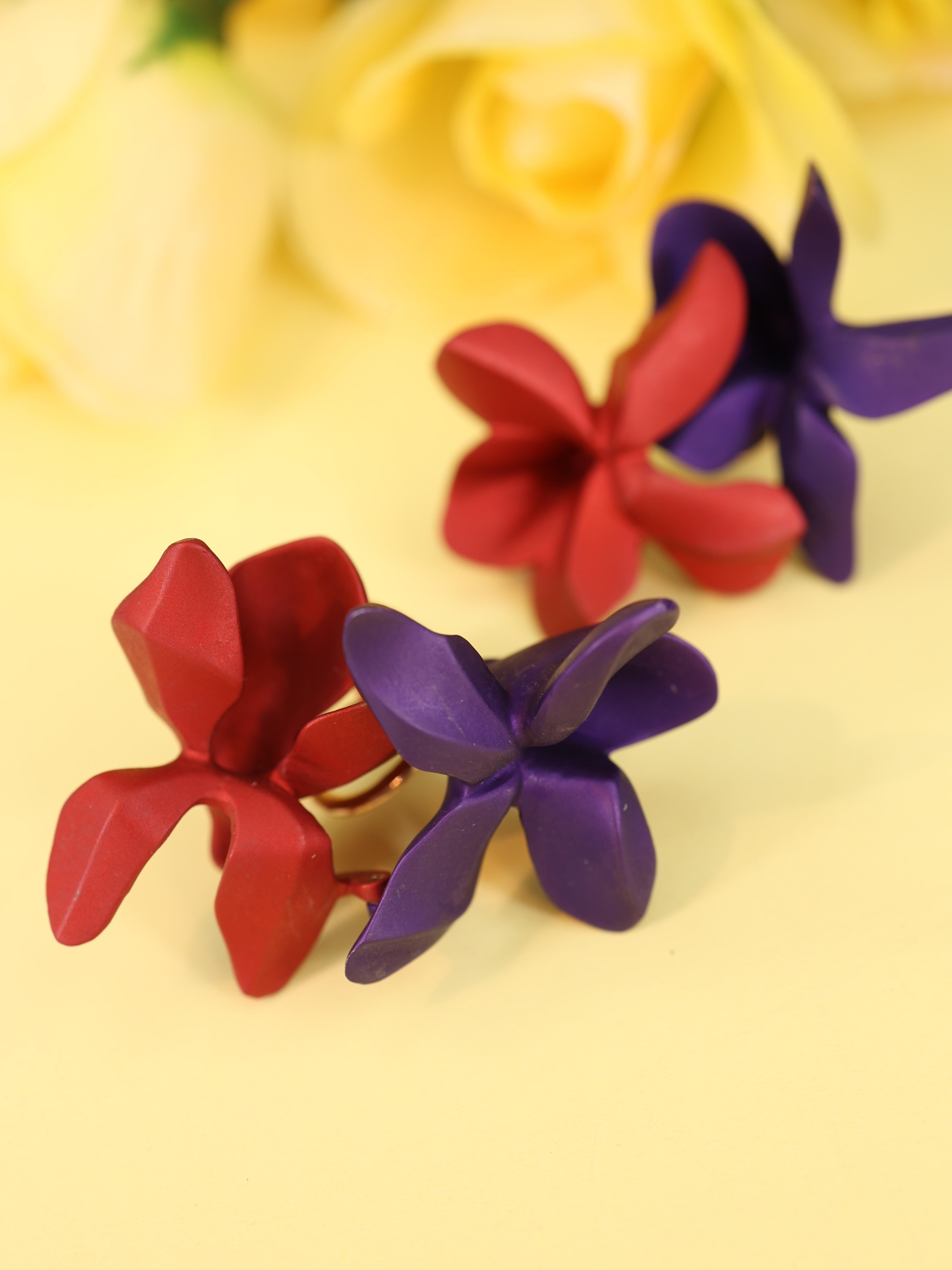 JAR, Aluminum Violet Earrings For Sale 2