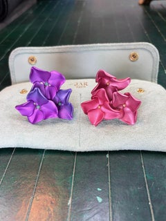 JAR Bicolor Aluminum Hydrangea Earrings