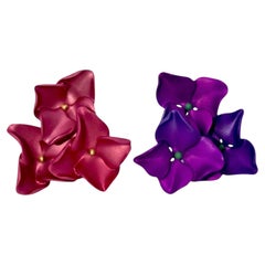 JAR Bicolor Aluminum Hydrangea Earrings