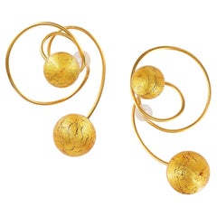 JAR Carnavale de Venice Golden Titanium Ear Clips