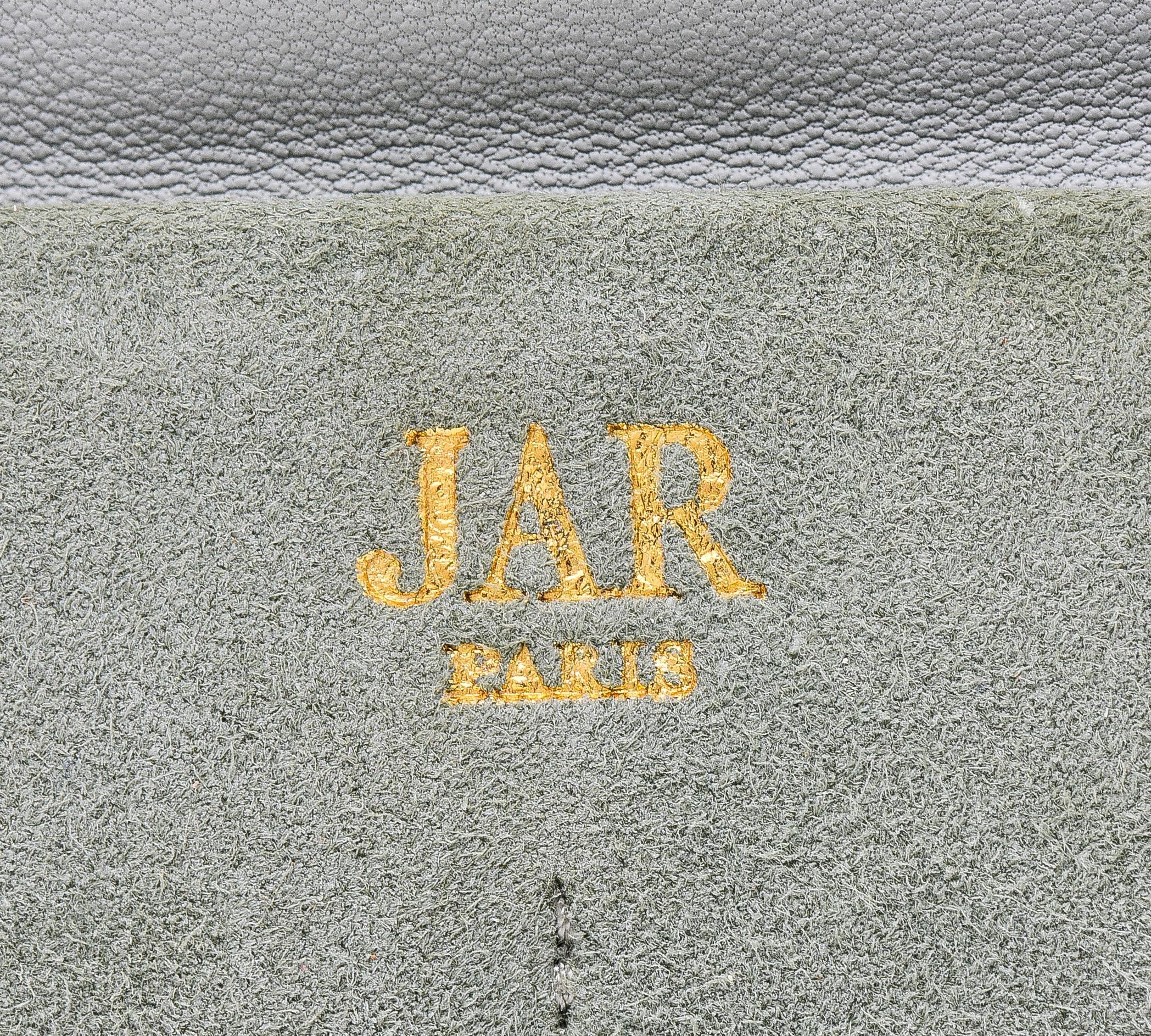 JAR French 18 Karat Gold Anodized Aluminum Fig Leaf Ear-Clip Earrings 7