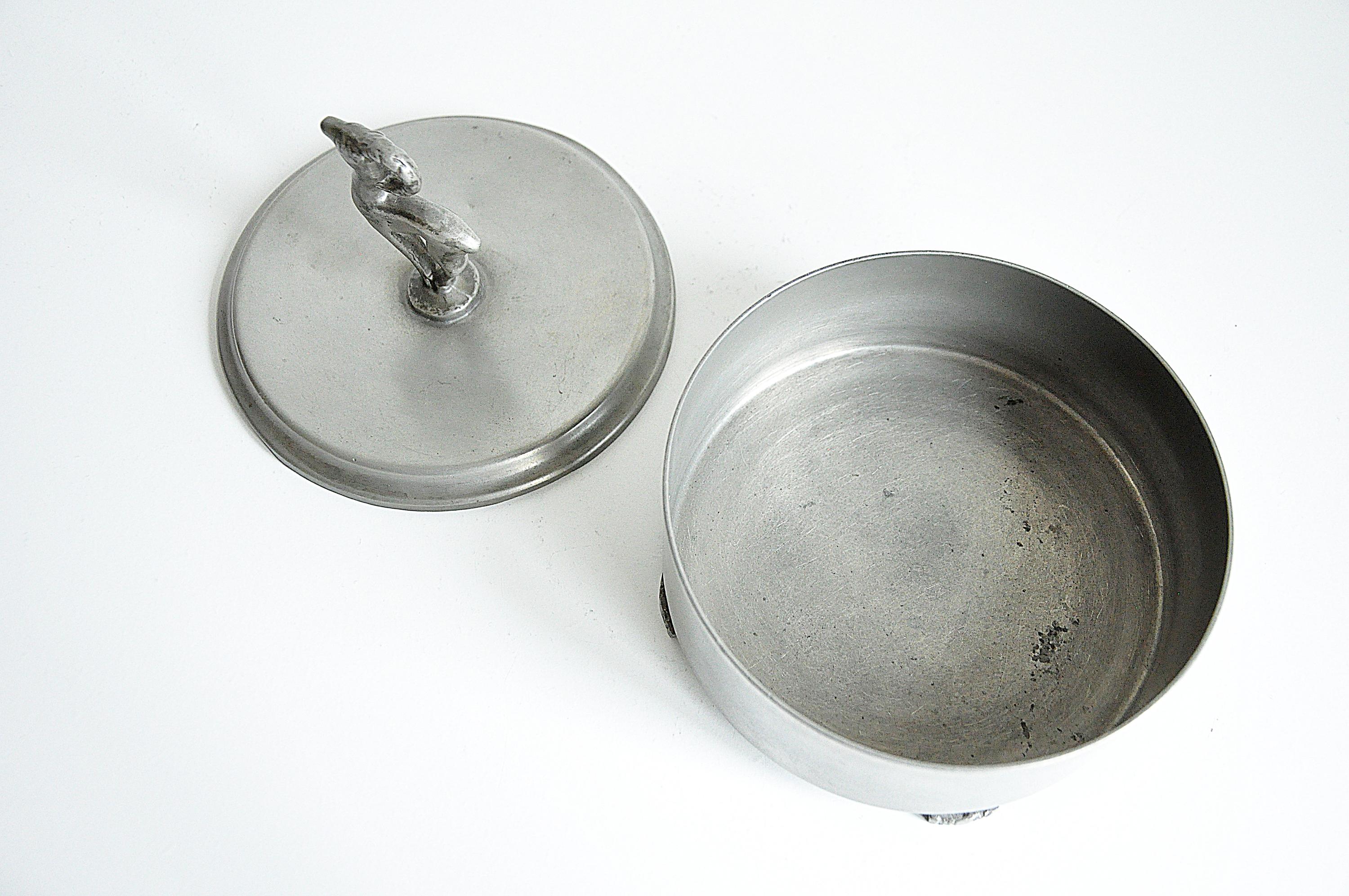 Mid-20th Century Jar in Pewter by Harald Nilsson for Konsthantverk, 1931 For Sale