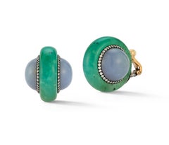 JAR Lavender Jade and Chrysoprase Earrings