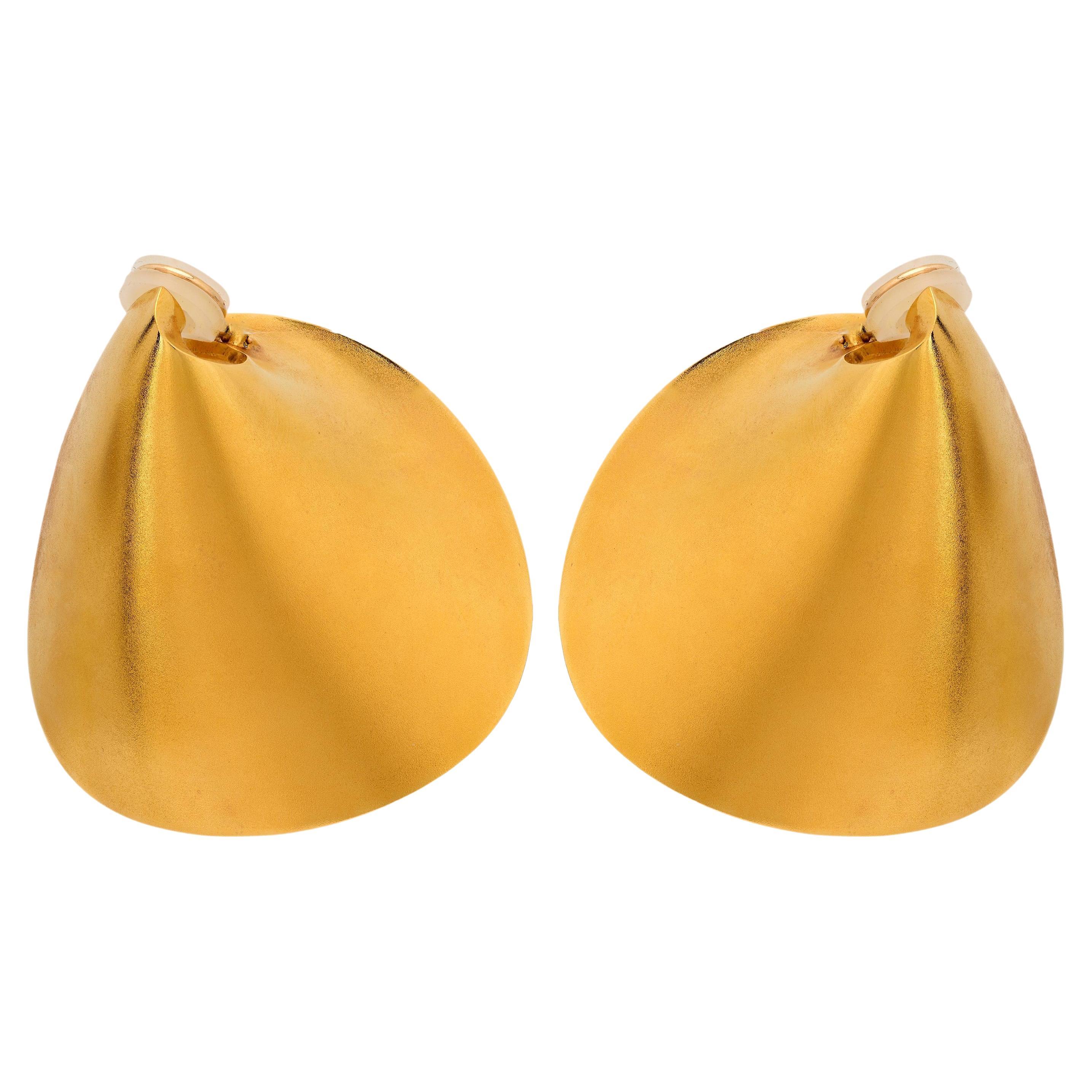 JAR Paris aluminum and 18k yellow gold "Valerie" cone earrings