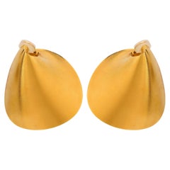 JAR Paris aluminum and 18k yellow gold "Valerie" cone earrings
