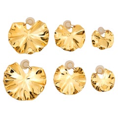 Jar Paris aluminum "Lily Pad" set of earrings