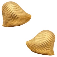 JAR PARIS Golden Clips On Earrings In 18Kt Yellow Gold and Aluminum