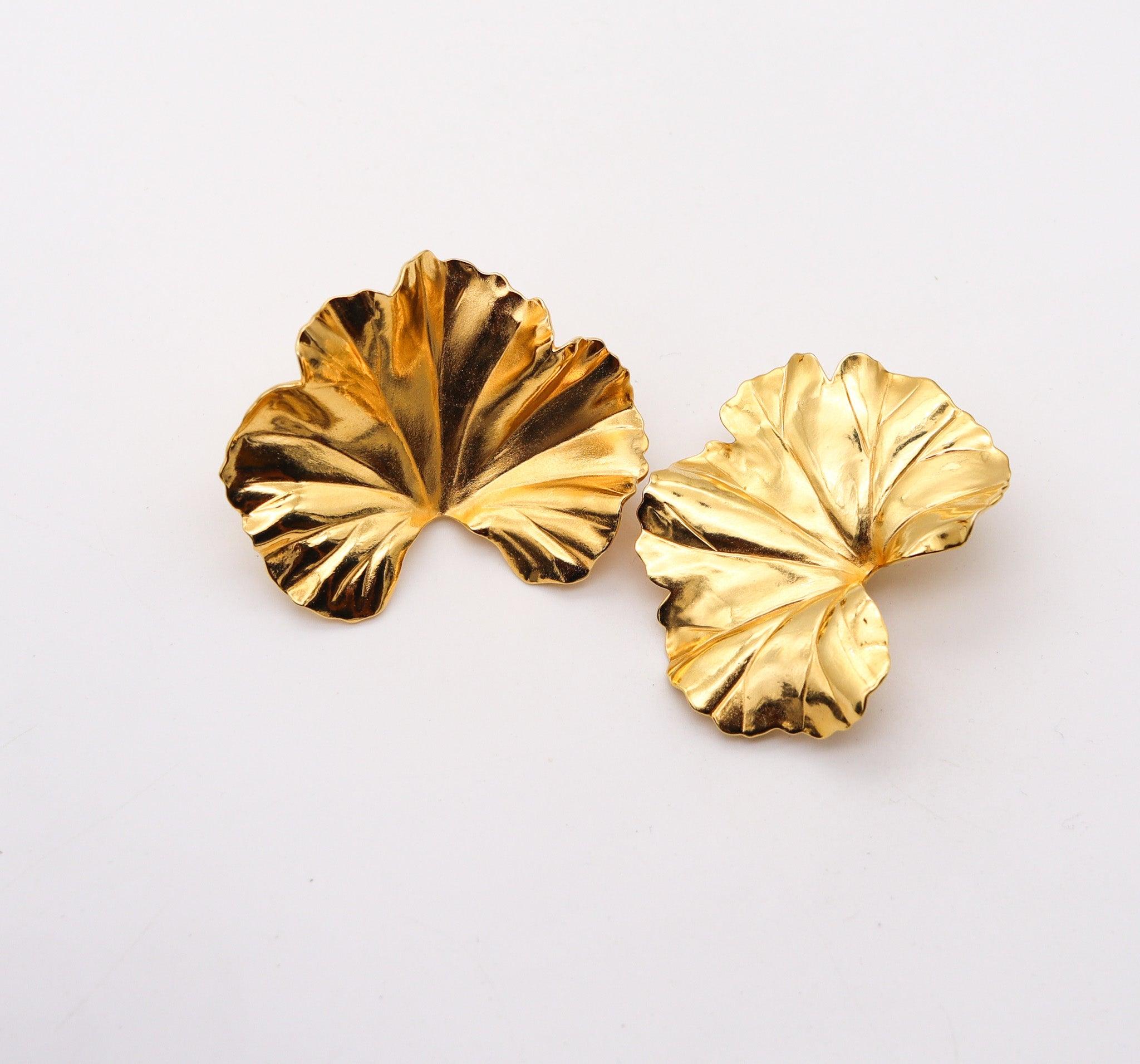 Pair of clips-on earrings designed by JAR Paris.

These are a splendid pair of clips-on earrings, created in Paris France by the iconic luxury jewelry designer Joel Arthur Rosenthal known as JAR Paris. The fabulous earring has been crafted in shiny