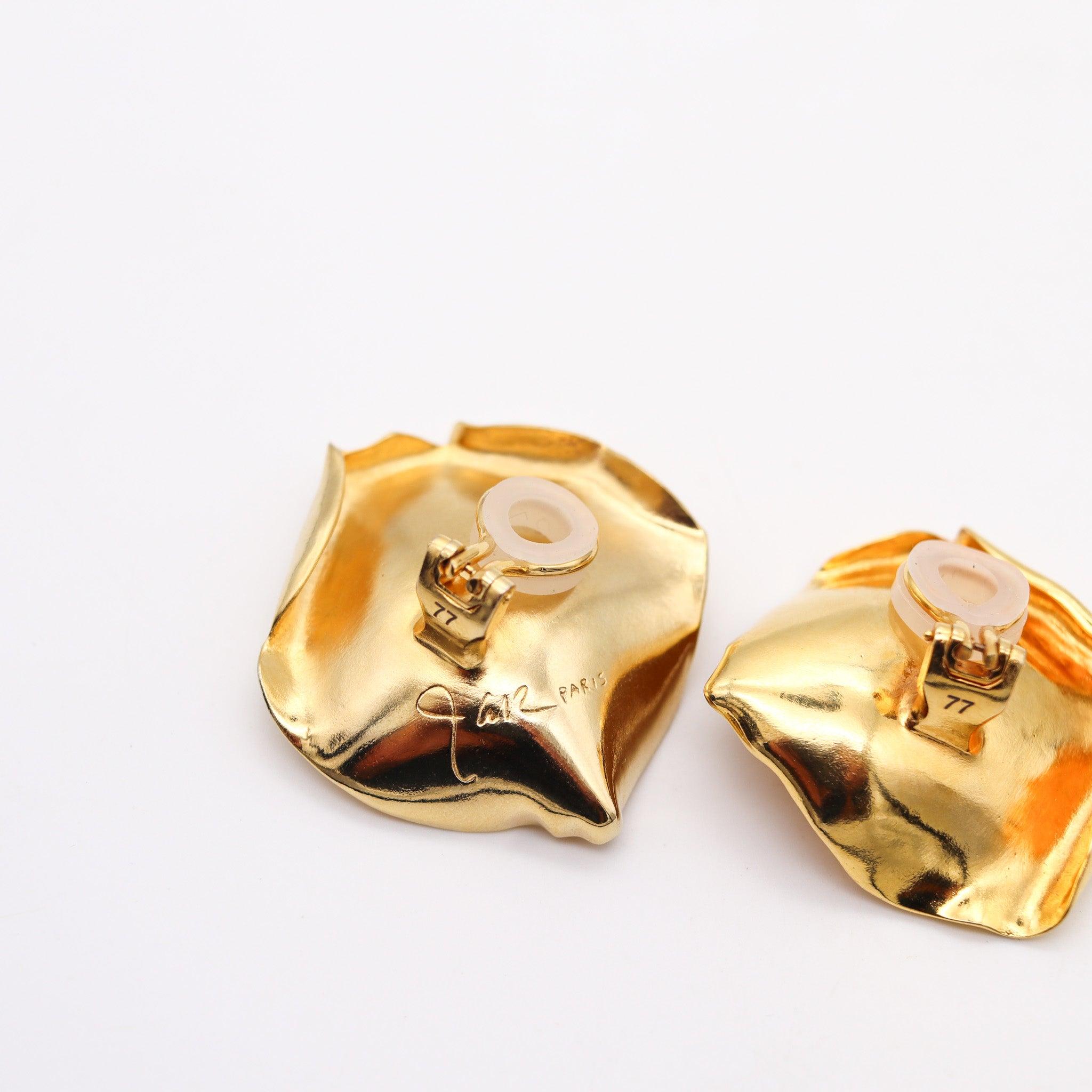 JAR PARIS Clips d'oreilles en or 18 carats et aluminium 3