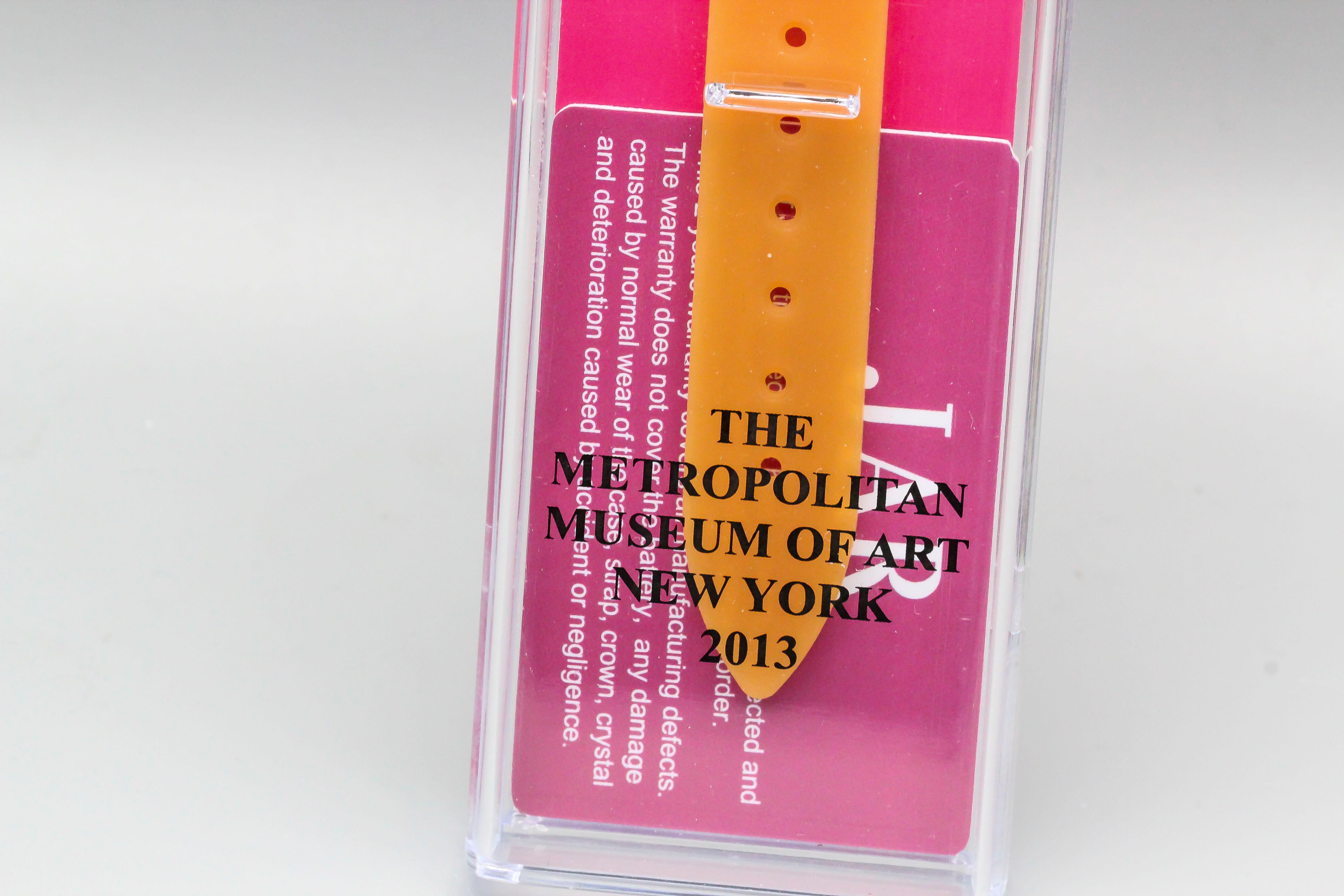 Women's or Men's Jar Paris Met Museum Orange Honey Wrist Watch New in Box For Sale