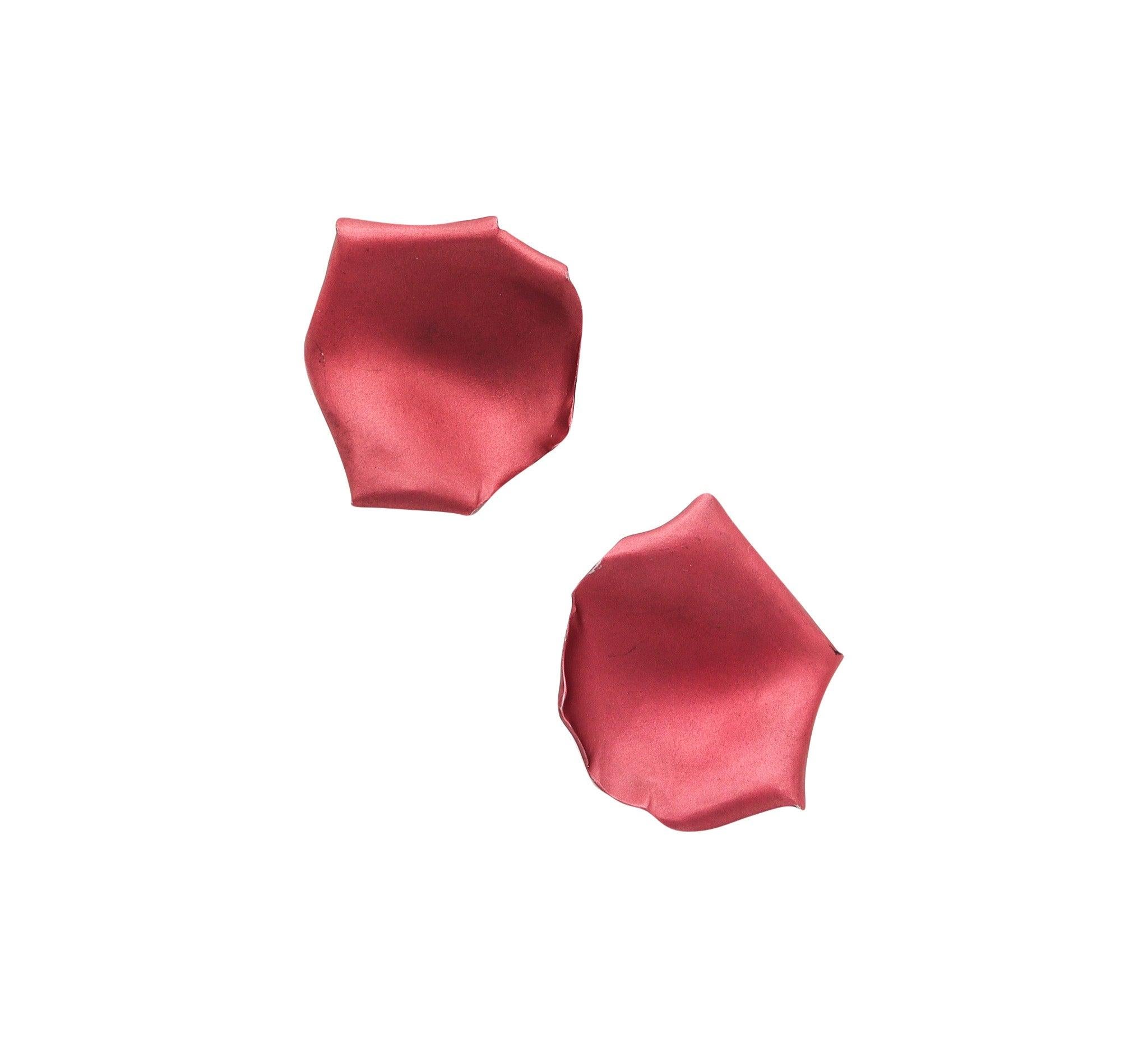 JAR PARIS Pink Rose Petals Clips On Earrings In 18Kt Gold and Aluminum 1