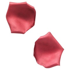JAR PARIS Pink Rose Petals Clips On Earrings In 18Kt Gold and Aluminum