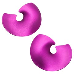 JAR PARIS Purple Valerie Clips On Earrings In 18Kt Gold and Aluminum