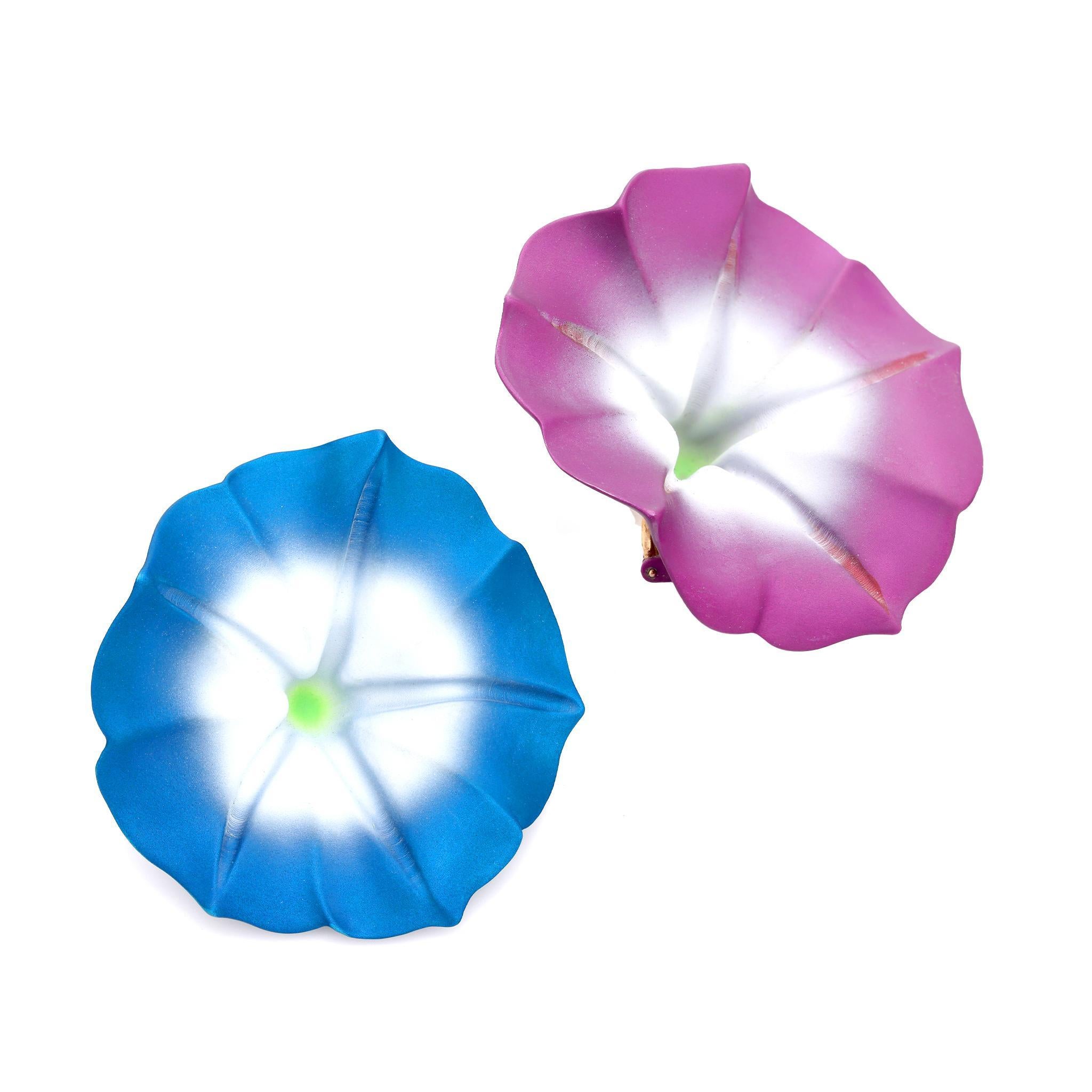 JAR Paris Ohrringe „Rosenthal Morning Glory“ aus Titan und 18k Gelbgold (Zeitgenössisch)