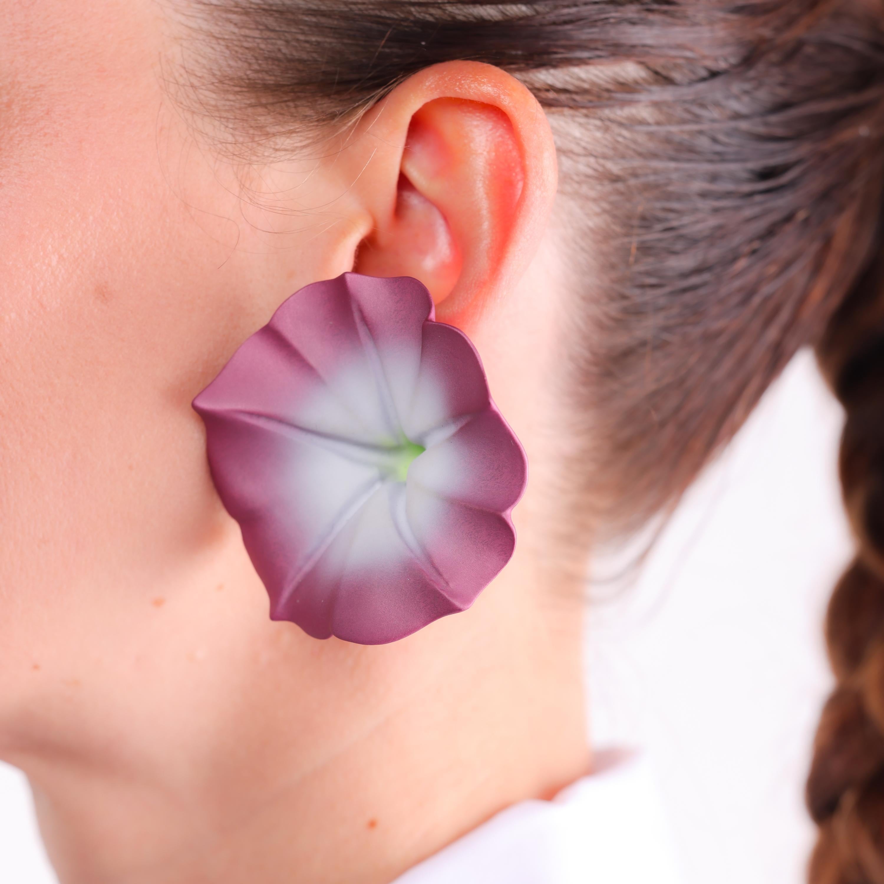 JAR Paris Ohrringe „Rosenthal Morning Glory“ aus Titan und 18k Gelbgold für Damen oder Herren