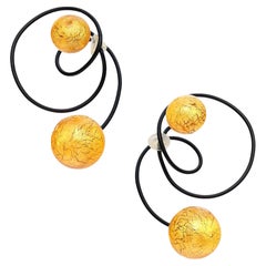 JAR Paris titanium and glass "Carnaval" earrings