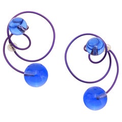 Jar Paris titanium and venetian glass "Carnival a Venise" earrings