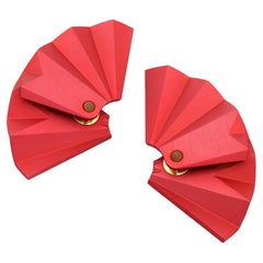 Jar Paris titanium light pink "Fan" earrings