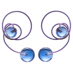 JAR Paris Boucles d'oreilles Carnival a Venise en verre vénitien et titane