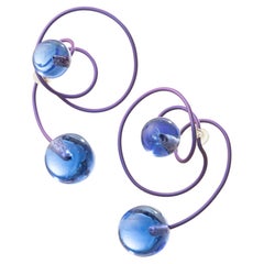 JAR Paris Venetian Glass Titanium Carnival a Venise Earrings