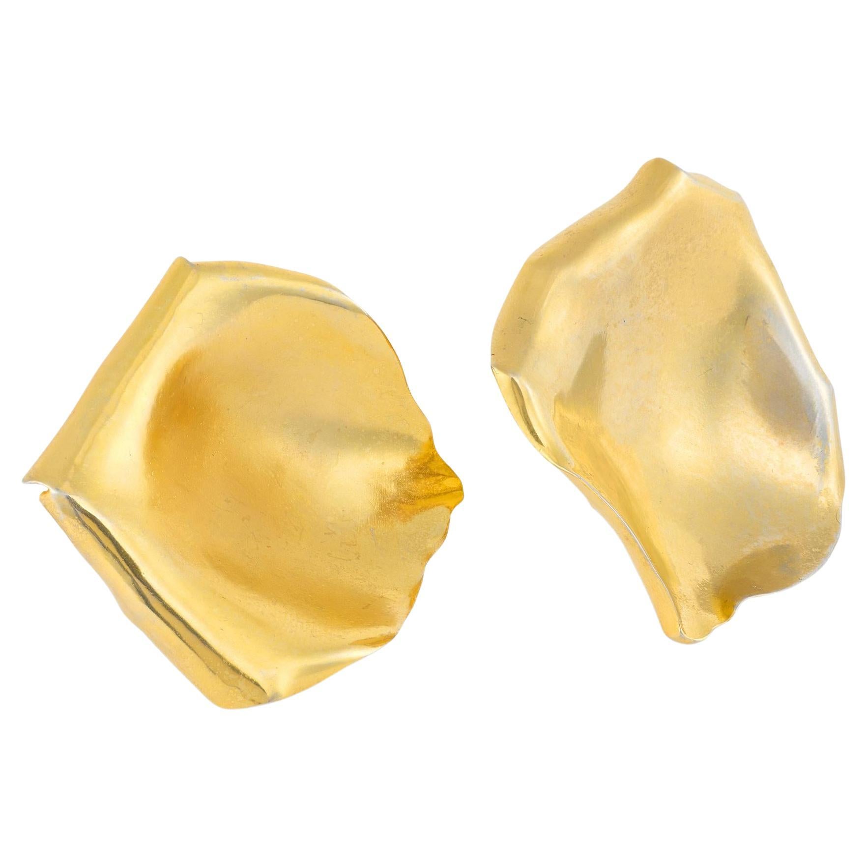 JAR Paris vintage rose petal clip on earrings