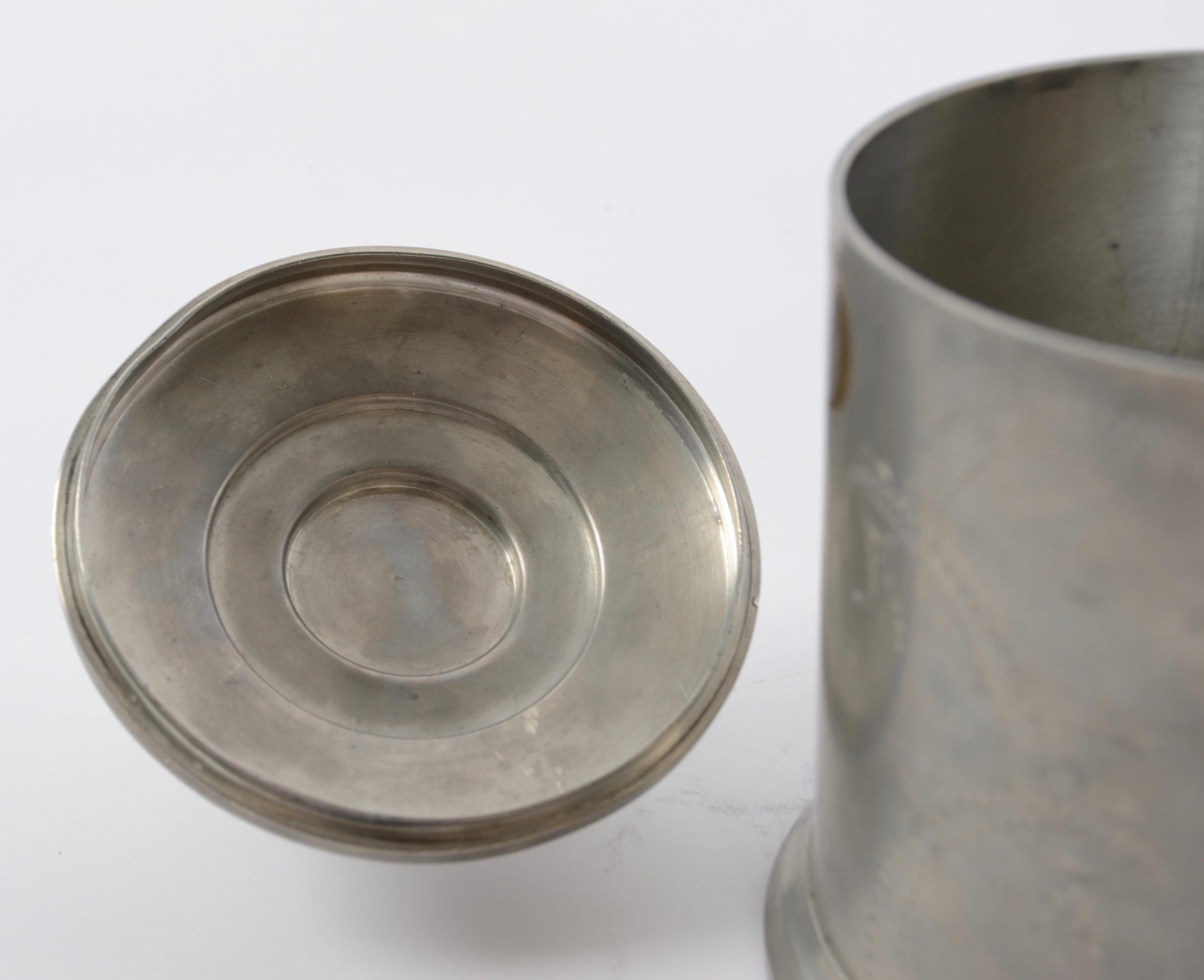 Swedish Jar, Pewter and Brass, Sweden, 1930s For Sale