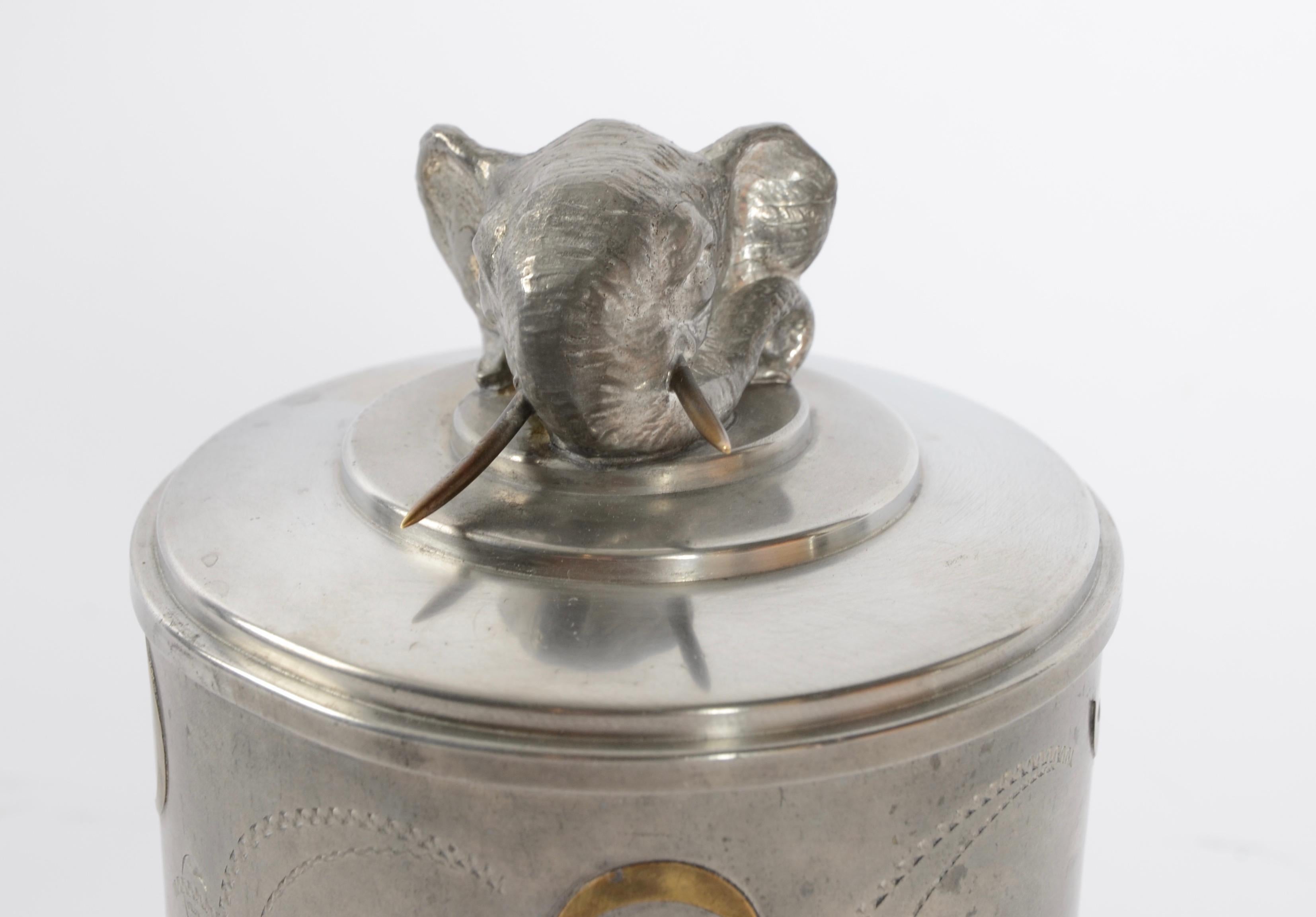 Jar, Pewter and Brass, Sweden, 1930s In Good Condition For Sale In Stockholm, SE