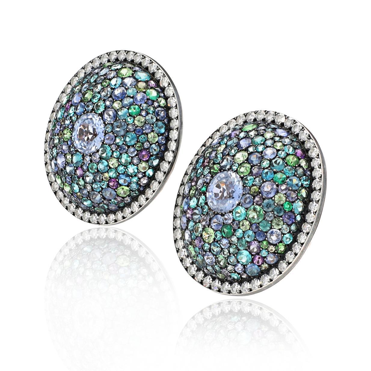 Taille ronde JAR 'Shield' Ear Clips en vente