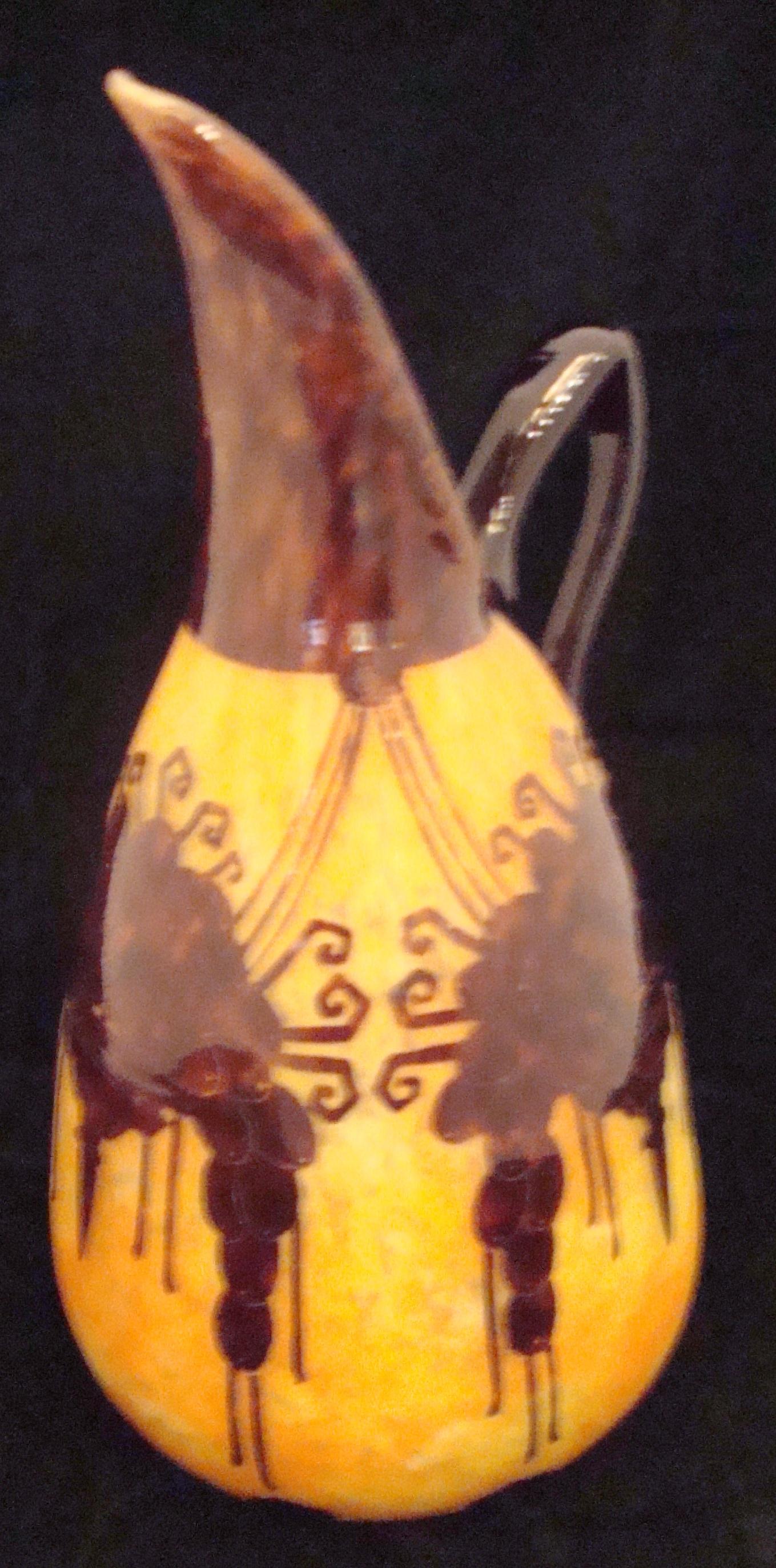  Le signe de JAR : Le Verre Français  ( Décoration Muscats ), 1924,  Style : Art Nouveau en vente 2