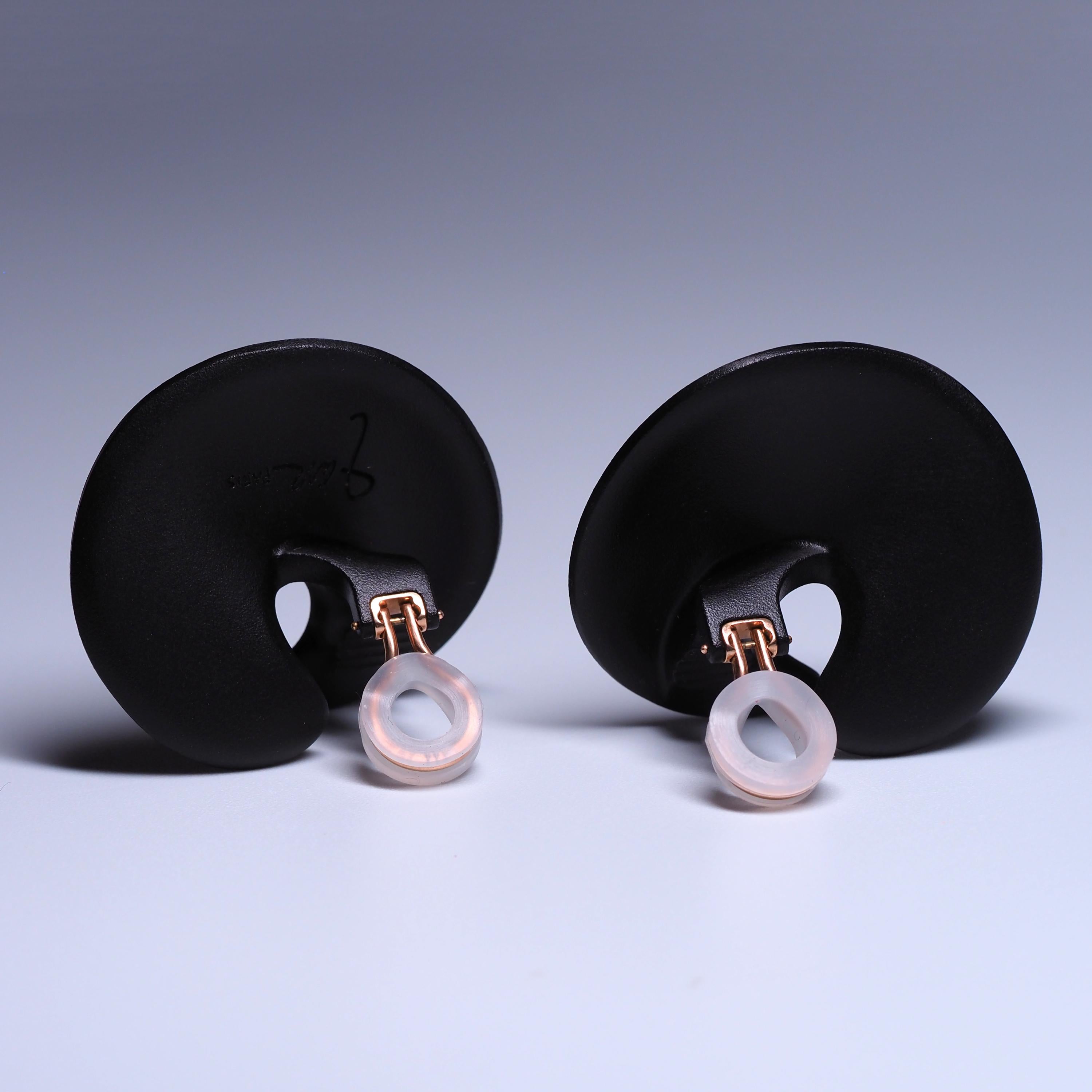 Jar Paris Earrings Valerie Black Aluminium Gold Joel Arthur Rosenthal jarjewels 1
