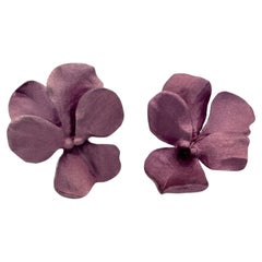 JAR Violet Aluminum Pansy Earrings