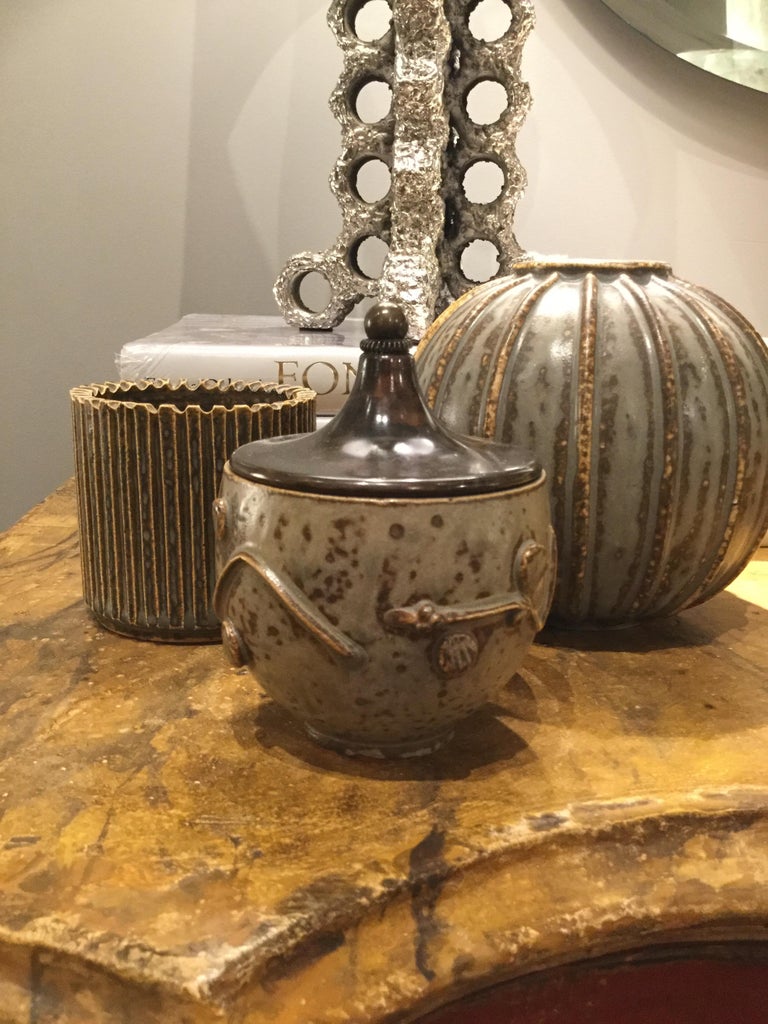 Jar with Lid by Arne Bang, Denmark, 1950s at 1stDibs