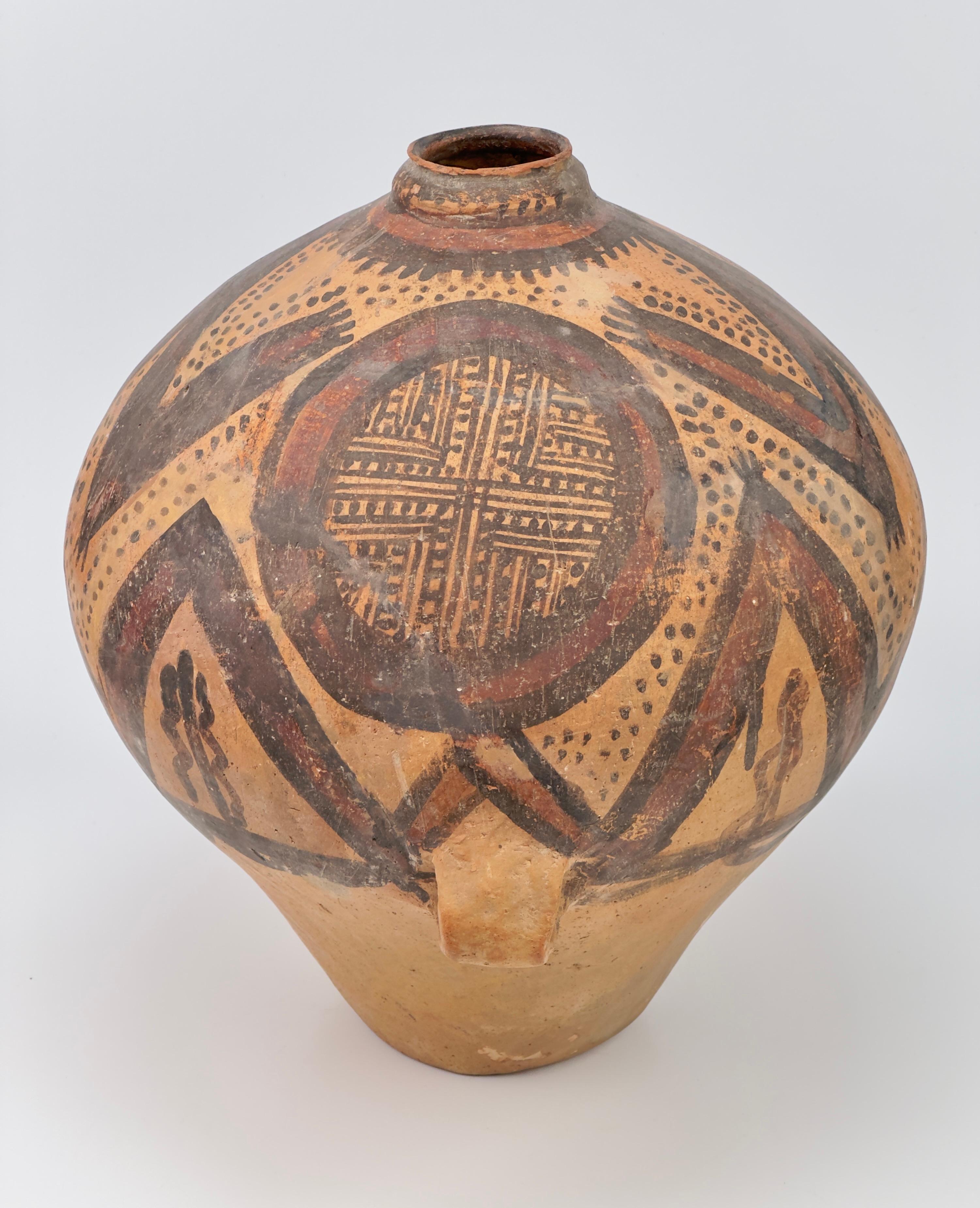 18th Century and Earlier Jar with Painted Decoration of 