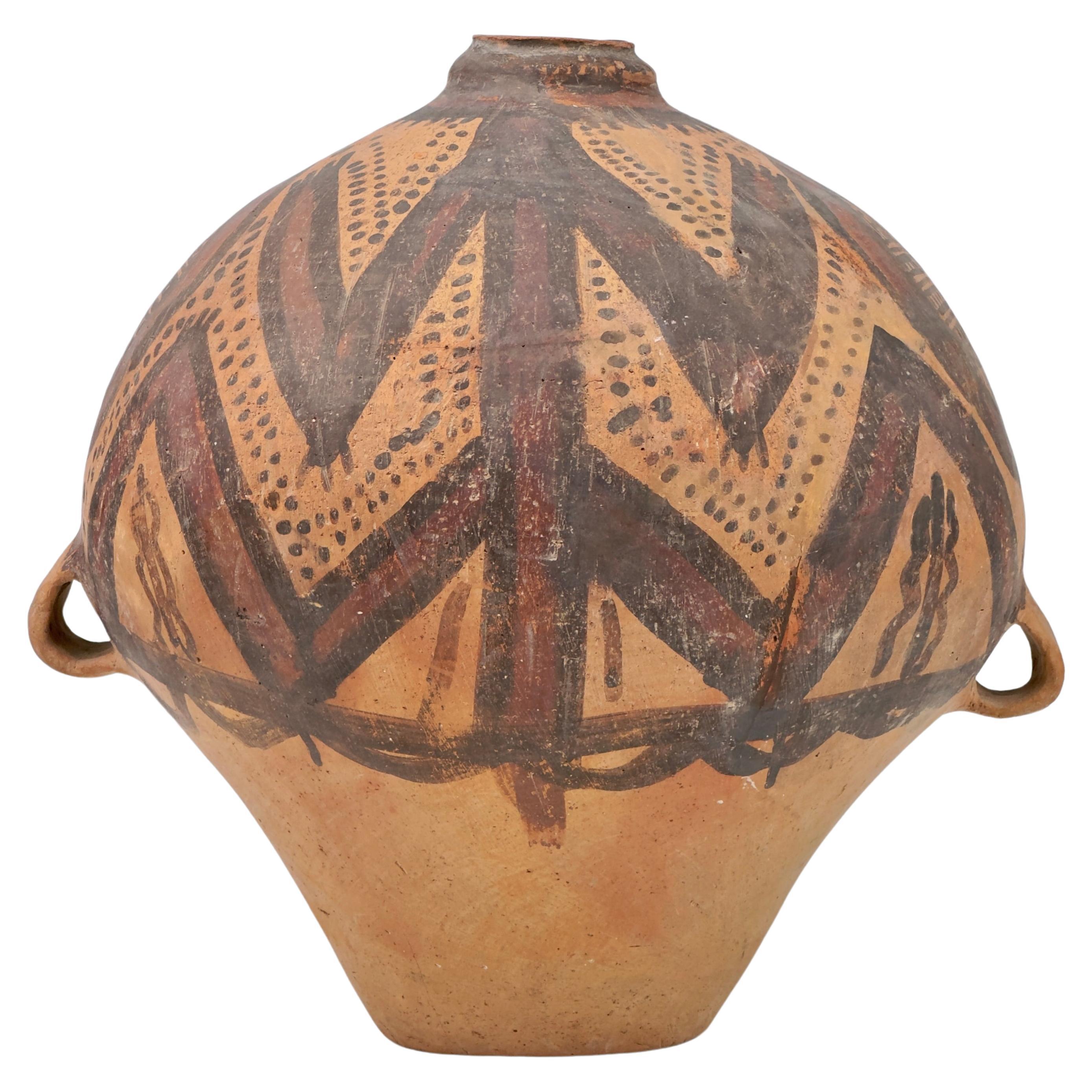 Jar with Painted Decoration of "Frog" Pattern, Neolithic Period For Sale