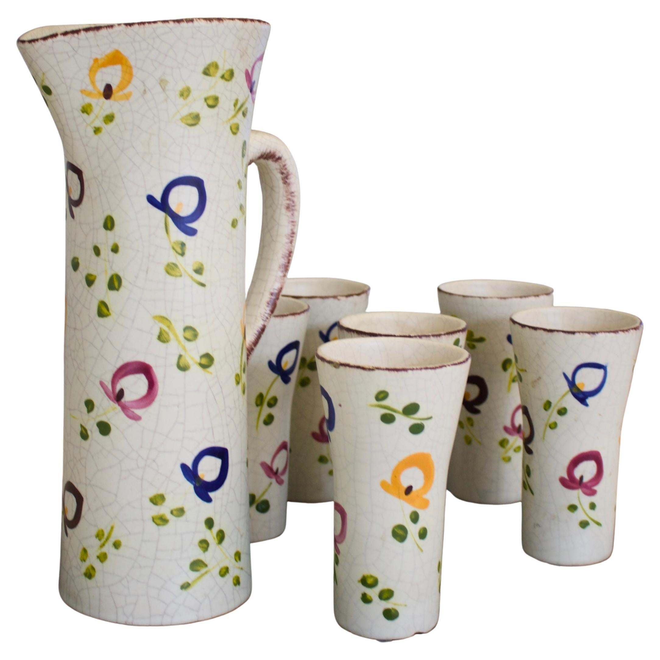 “Jardin” ceramic carafe set