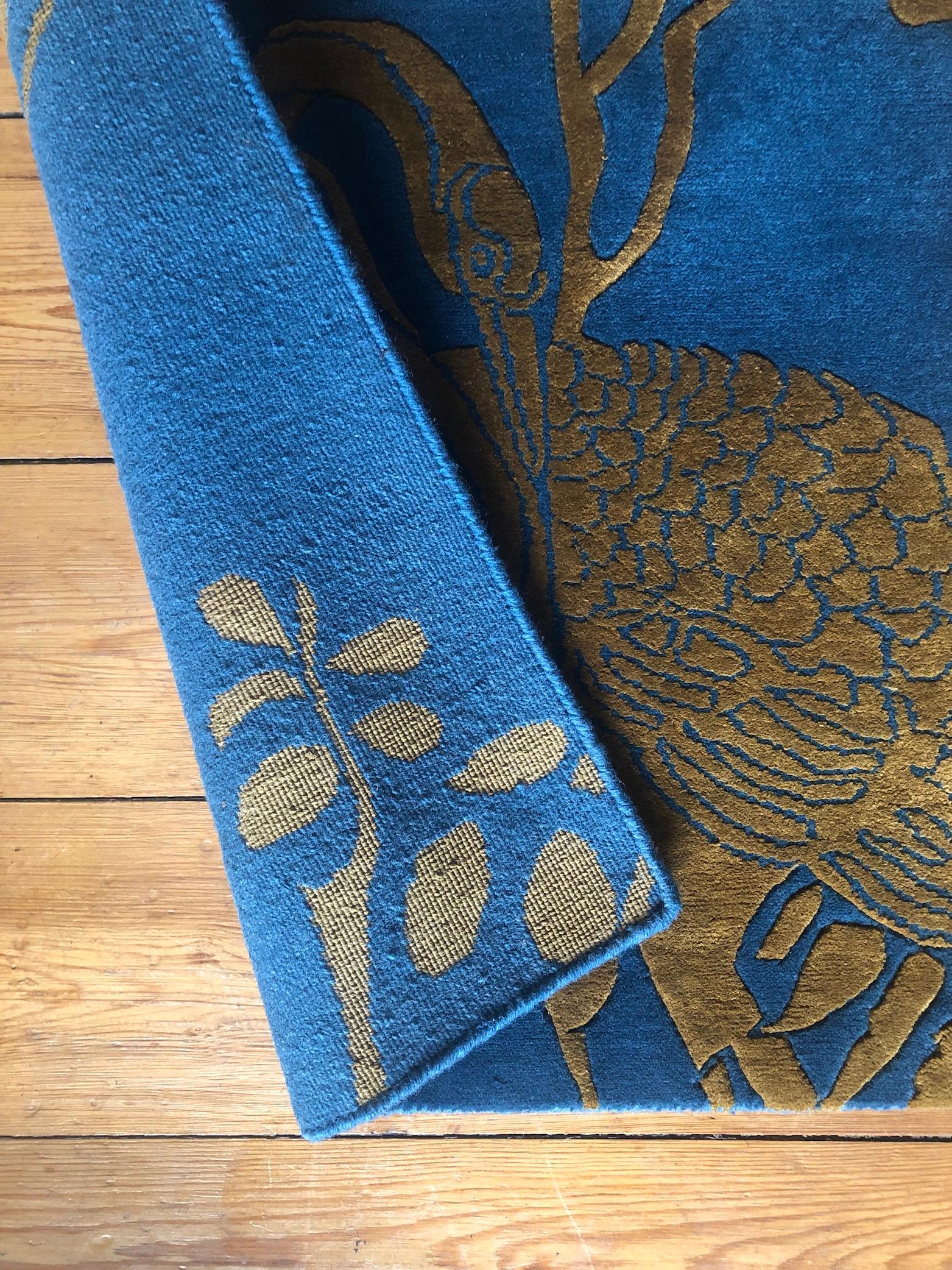Jardin de Chinois is a hand knotted wool and silk rug by Scottish designer Wendy Morrison. The rug is handcrafted in India using only the finest wool and silk and is Goodweave certified, meaning you can be confident that no child labour has been