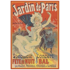 Jardin de Paris, after Vintage Art Poster, Belle Époque Era