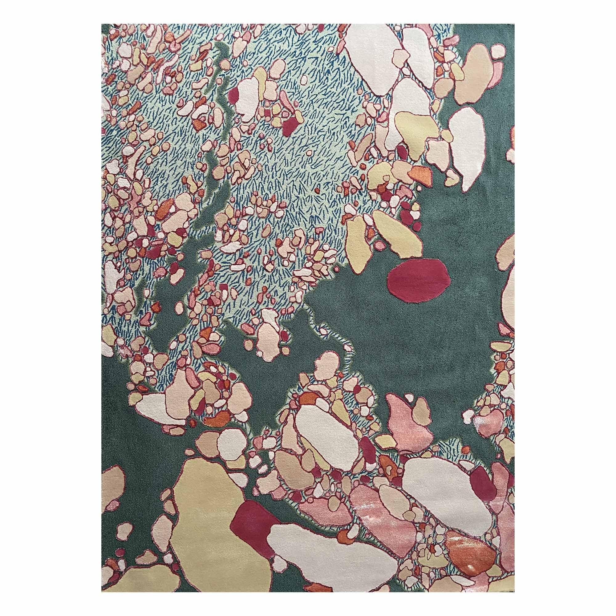 Jardin de Rocaille N° 1 rug by Clément Vuillier 
Dimensions: D 240 x W 170 cm 
Materials: New Zealand wool and viscose. 
Also available in other colors, designs, and dimensions. 


Jardin de Rocaille is a collection of seven pieces,