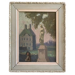 Jardin De Tuileries, Tonal Impressionist Landscape by Stuart C. Henry