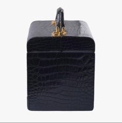 Jardin des Sacs Crocodile Leather Beauty Case - '60s